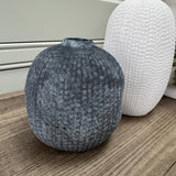 Terracotta rough round small vases - 3 colours & sizes