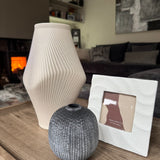 Terracotta Beige Sculptured Ribbed Twist Vase - 2 sizes