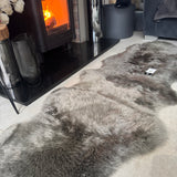 Hanlin Sheepskin Premium Double Rug - Pewter