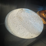 Glass Sphere Hand Blown Flat Round Lamp - Sand & Sea