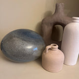 Hand crafted unique high quality glass lamps
Glass Pebble Hand-Blown Flat Round Lamp Dia25cm x H16cm
Design - Sand &amp; Sea / Light blue &amp; Grey colour swirls