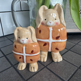 Easter Ceramic Hot Cross Bunny - 2 sizes