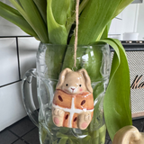 Easter Ceramic small hanging Hot Cross Bunny