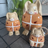 Easter Ceramic small hanging Hot Cross Bunny