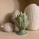 Glazed Ceramic Artichoke T-light holder - 3 colours