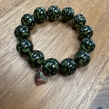 Eliza Gracious - Green Tiger Eye effect stretchy Bracelet