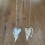 Eliza Gracious - Long Double Heart Necklace on Twin Snake Chain | 2 colours