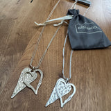 Eliza Gracious - Long Double Heart Necklace on Twin Snake Chain | 2 colours