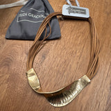 Eliza Gracious - Short suede with twisted bar necklace | 3 colours