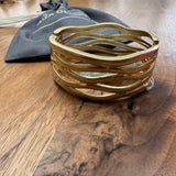 Eliza Gracious - Hinged wave design Bangle | 2 colours