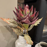 Luxury stunning Faux Lotus Leaf Stem H74cm - Large &amp; Lifelike
Colour - Mulberry colourway&nbsp;