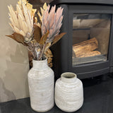 Faux Protea Leaf Stem - Mulberry Brown