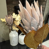 Quality stunning Faux Protea Leaf Stem H71cm - Large head made up of small florets..
Colour - Mulberry Brown