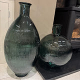 Round Recycled Glass Vase H59cm features a distinctive ribbed finish&nbsp;
Colour - Refreshing Sea Green hue, adding a cool, calming touch