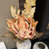 Luxury stunning Faux Lotus Leaf Stem H74cm - Large &amp; Lifelike
Colour - Apricot colourway&nbsp;