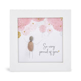 Mini Framed Pebble Art - 'So very proud of you'
