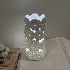 Light Glow - Home; supply the best designs &amp; the highest quality products

White Ceramic Column Rechargeable Style Lamp H20cm
Design - Daisies Dream