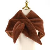 Faux Fur Large loophole Scarf - Dark Zebra