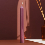 Bougie La Française Tapered Candle H20cm Colour - Intense Mauve Bougie La Française, Maison Bergers sister company.