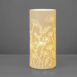 Light Glow Ceramic Column Lamp H28cm Design - Daisies 