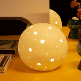 Light Glow Ceramic Round Lamp H28cm Design - Comet Stars 