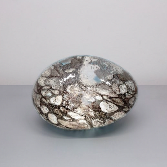 Glass Pebble Hand Blown Lamp - Smoky Quartz