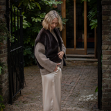 Chalk - Claire Faux Fur Gilet | Rich Cocoa