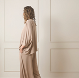 Chalk - Erin floaty wide boxy lounge top&nbsp;
Colour - Fawn

Designed in the UK.&nbsp; Designed for Living.