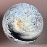 Glass Sphere Hand Blown Lamp - Black & Grey Planet