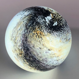 Glass Sphere Hand Blown Lamp - Beige/Black Planet