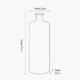 Large Tall Glass Clear Vase H75cm *CLICK & COLLECT ONLY*