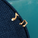 Message In A Bottle Music Note Earrings - 'May You Be Happy Always'