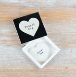 Small Ceramic Heart in a gift box - Pocket Hug