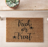 Natural Doormat - 'Trick or Treat'