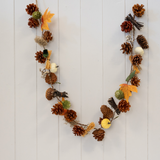Autumnal Garland - pumpkin & pinecones..