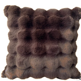 Malini Faux Soft Square Raffles Throw - Chocolate