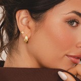 Life Charm Earrings - Gold sparkling dainty Star Studs