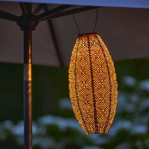 Lightstyle London - Solar Lantern Taupe Oval