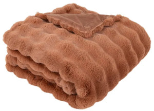 Malini Faux Soft Square Raffles Throw - Orange