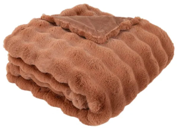 Malini Faux Soft Square Raffles Throw - Orange