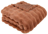 Malini Faux Soft Square Raffles Throw - Orange