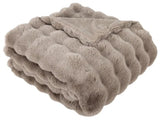 Malini Faux Soft Square Raffles Throw - Orange