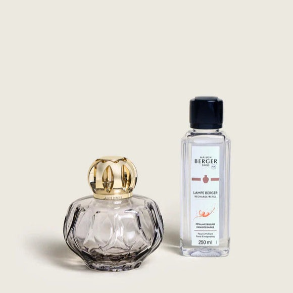 Grey Rosalie Lampe Berger Gift Pack with 250ml Exquisite Sparkle  Fragrance 4862 / 004862