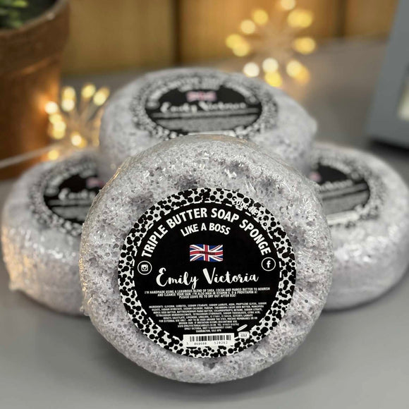 Emily Victoria Candles Collection - Soap Sponges. 

Handmade triple butter soap sponges; fabulous for moisturising and nourishing your skin!
Fragrance - Like a Boss! (Inspired on Hugo Boss)