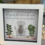 Midi Glitter Framed Pebble Art - A good man can make you feel sexy....