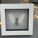 Mini Framed Pebble Art - 'Those we love don't go away...'