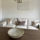 Cream Large Bowl with Twisted Rope Rim 40cm