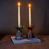 Glass Pillar Candle Holder - Dalmatian Print