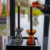Glass Pillar Candle Holder - Dalmatian Print