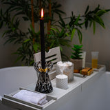Glass Pillar Candle Holder - Dalmatian Print